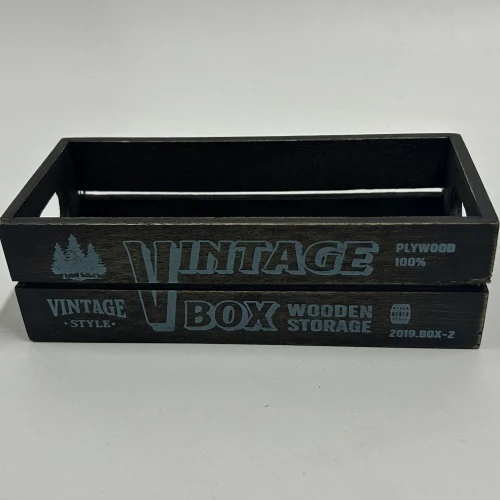 Vintage koka melna paplāte